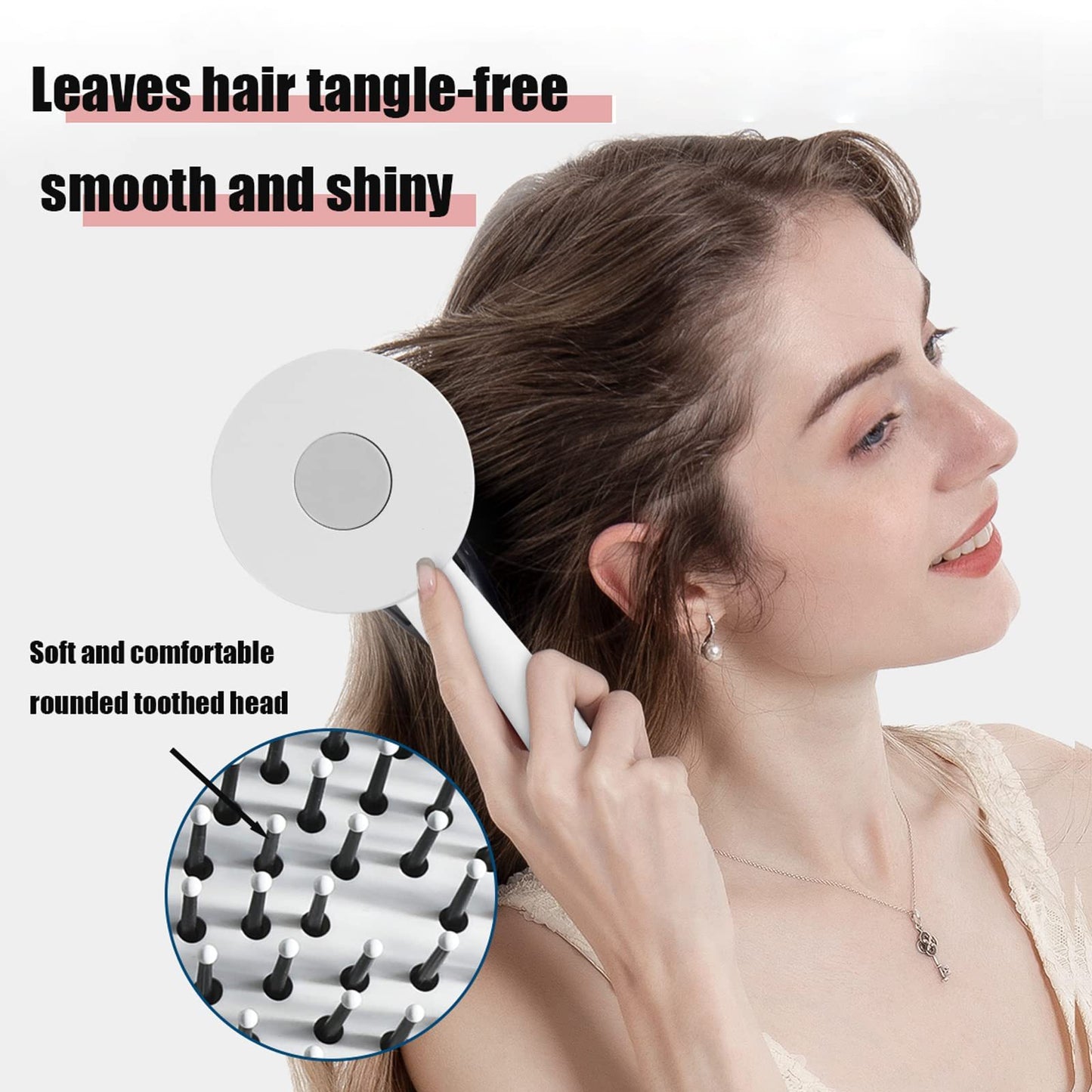 One-key Self-cleaning Hair Brush For Women Curly Hair Brush Anti-Static Airbag Massage