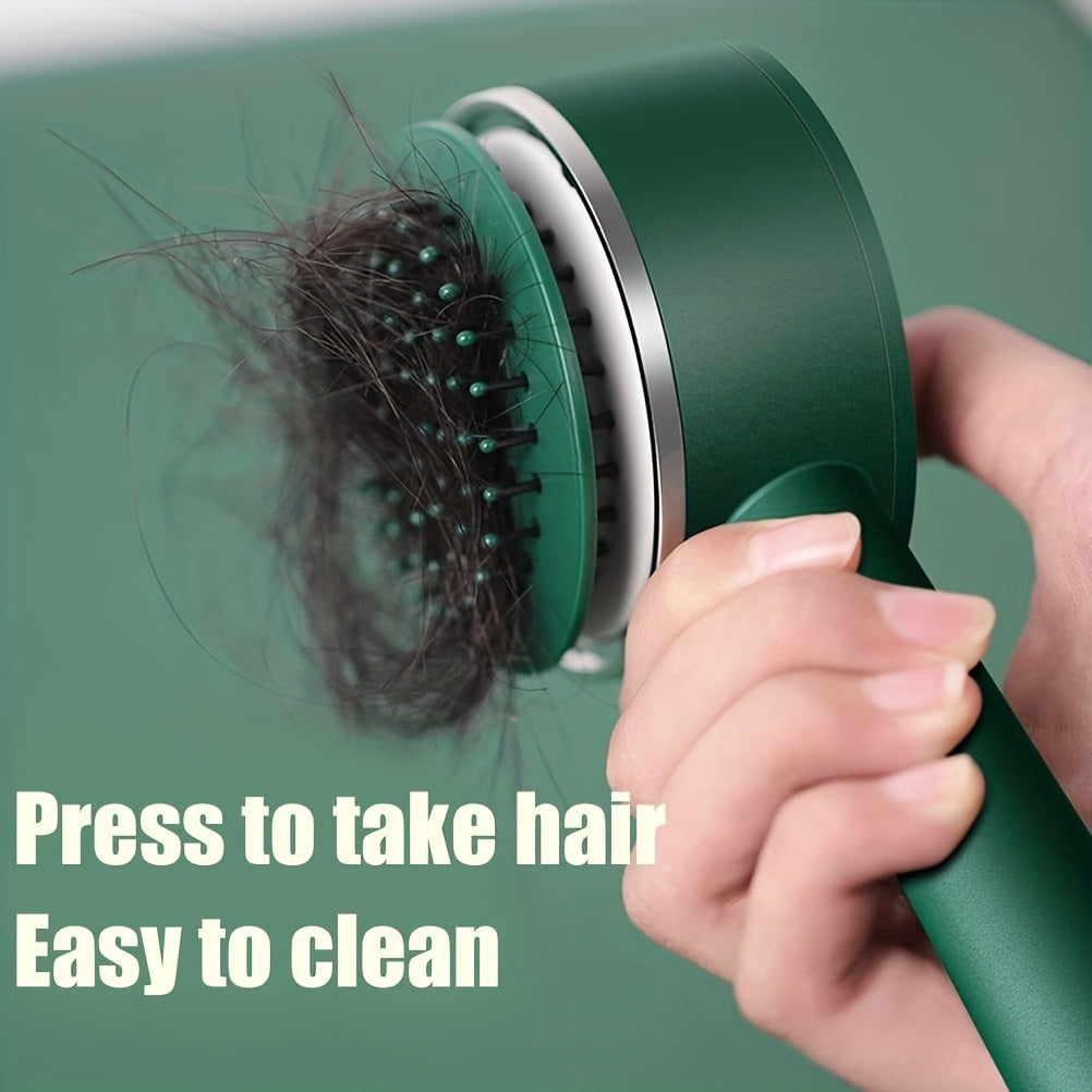 One-key Self-cleaning Hair Brush For Women Curly Hair Brush Anti-Static Airbag Massage
