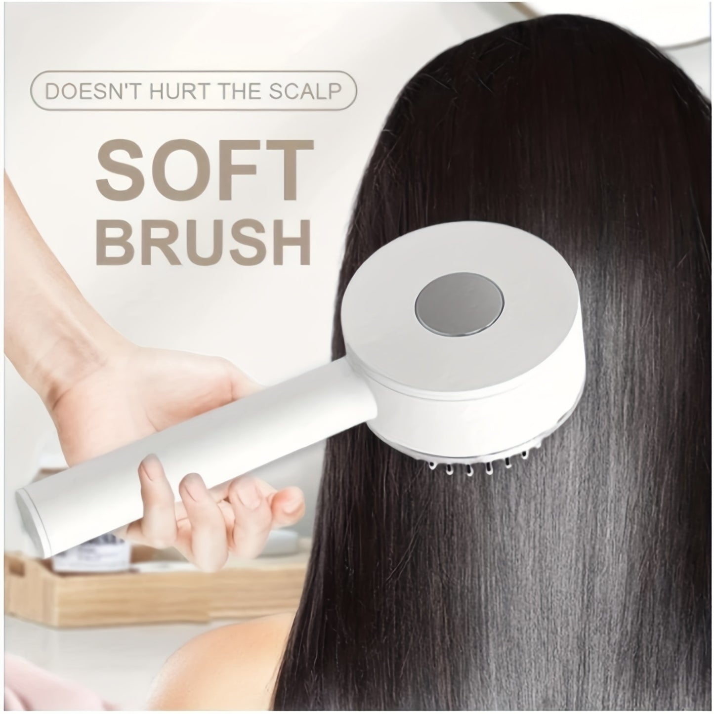 One-key Self-cleaning Hair Brush For Women Curly Hair Brush Anti-Static Airbag Massage